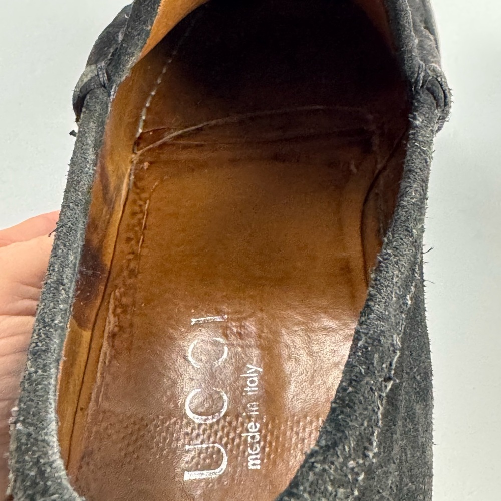 Gucci Mens Horsebit Black Suede Leather  Loafers Shoes Size 10.5 - Picture 16 of 17